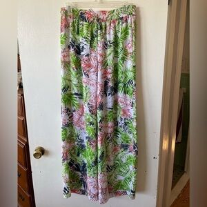 Zac & Rachel Tropical Floral Wide Leg Pants